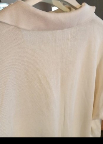 Diğer Erkek Beyaz tırıko Kısa Kollu Polo Tişört