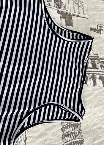 Çizgili Pilili Midi Hamile Eteği - Görsel 3