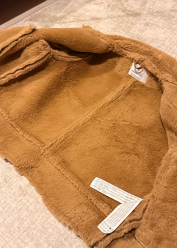 Kahverengi Süet Kürk Detaylı Kadın Ceket - Görsel 12