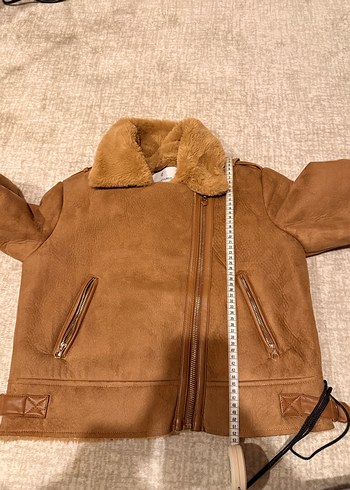 Kahverengi Süet Kürk Detaylı Kadın Ceket - Görsel 8