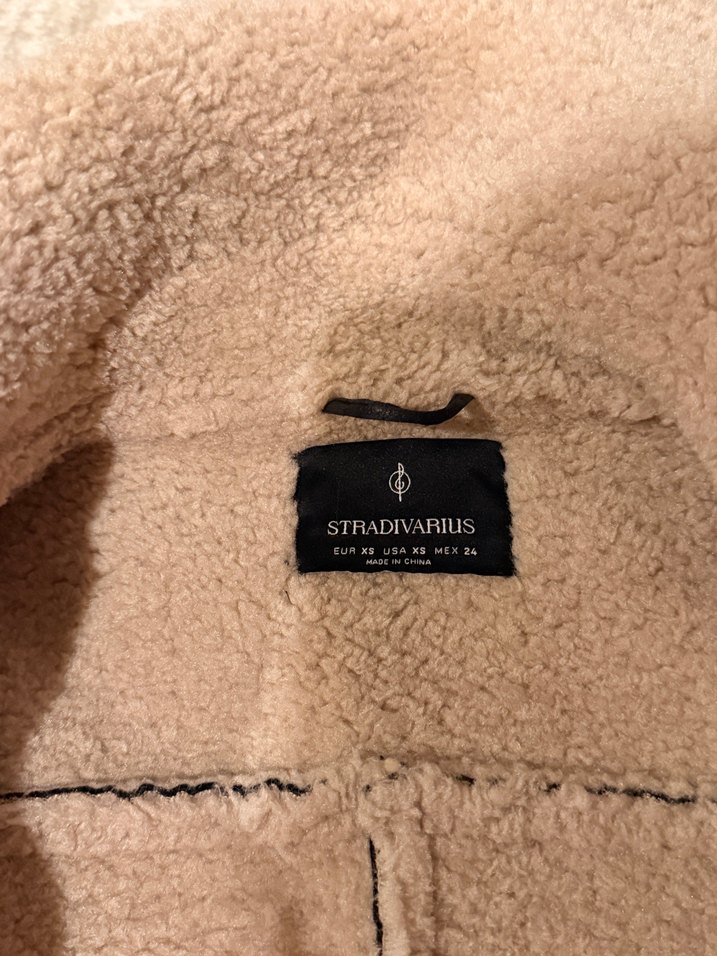 Kürklü Bej Detaylı Siyah Deri Ceket - Görsel 2