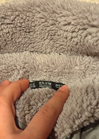 Dilvin Gri Kürklü Kadın Kışlık Mont - Görsel 5