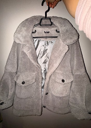 Dilvin Gri Kürklü Kadın Kışlık Mont - Görsel 4