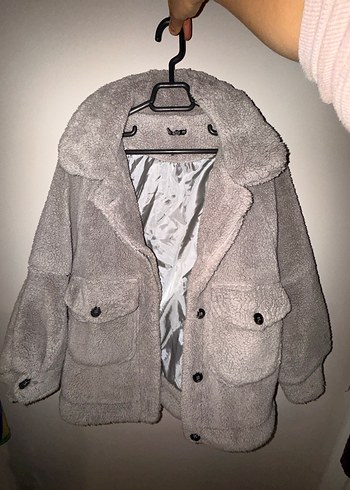 Dilvin Gri Kürklü Kadın Kışlık Mont - Görsel 3