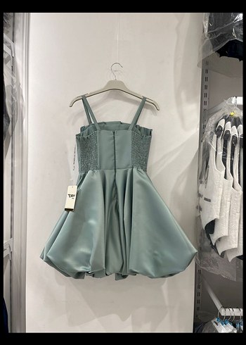 Turkuaz Mini Abiye Elbise - Görsel 2