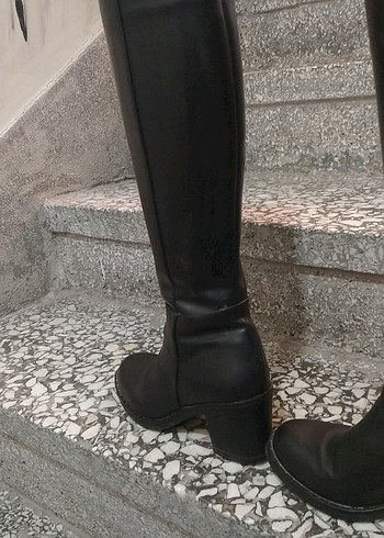 36 Beden siyah Renk Siyah Deri çizme