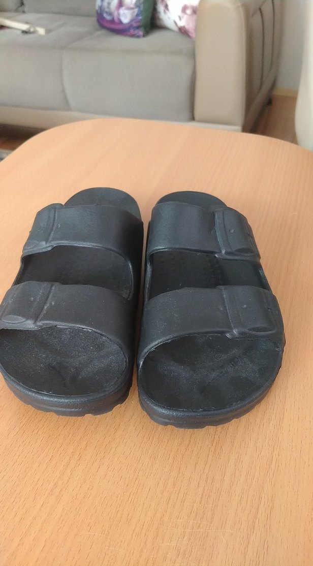 Siyah çocuk terliği 37 numara - Görsel 2