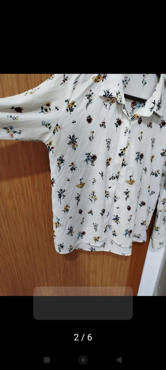 Çiçek Desenli Uzun Kollu Kadın Gömlek - Görsel 2