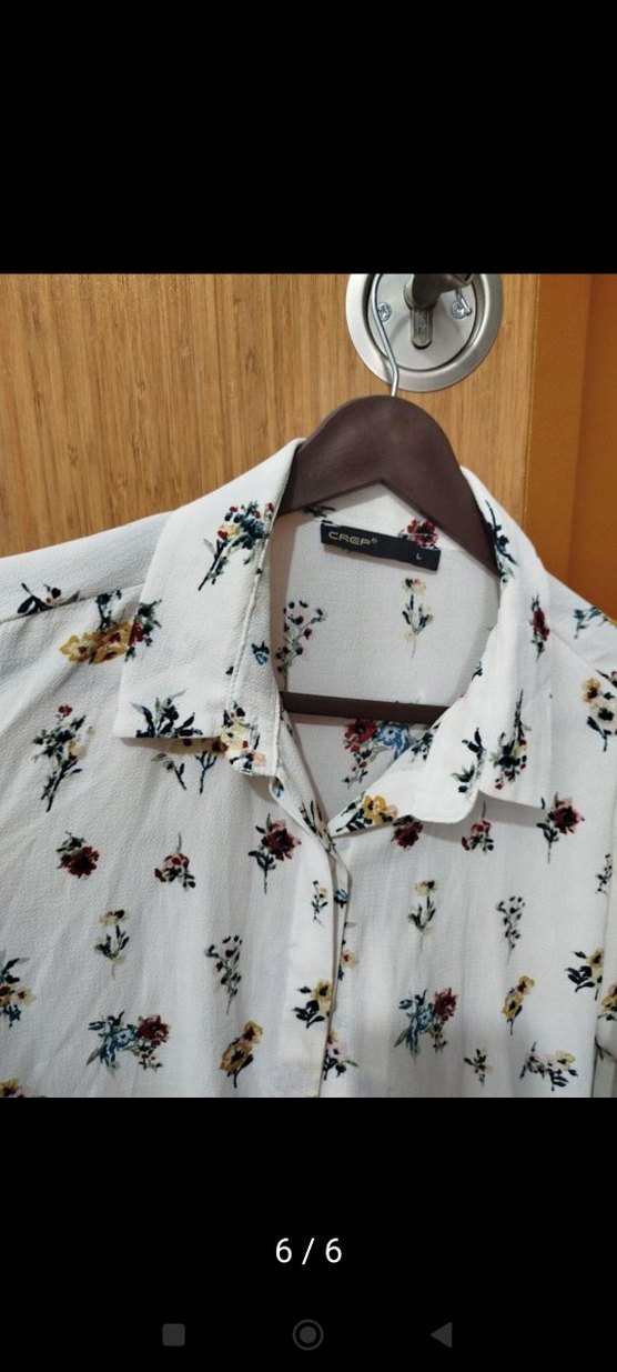 Çiçek Desenli Uzun Kollu Kadın Gömlek - Görsel 4