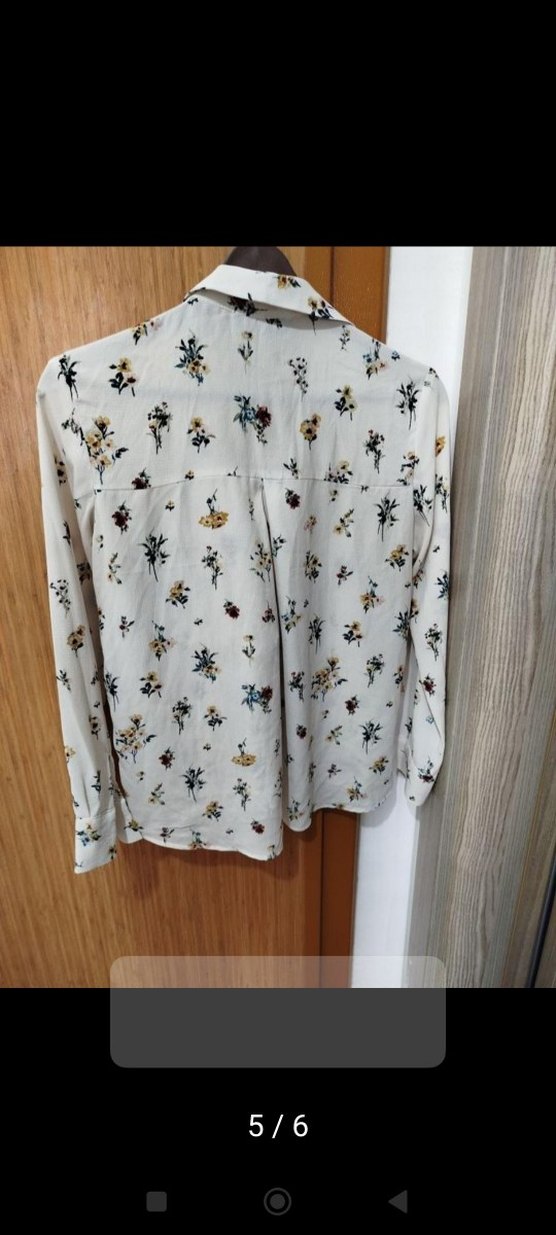 Çiçek Desenli Uzun Kollu Kadın Gömlek - Görsel 3