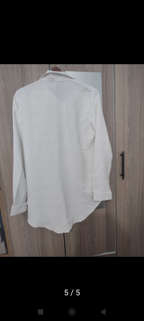 Kadın ekru Uzun Kollu Gömlek - Görsel 4