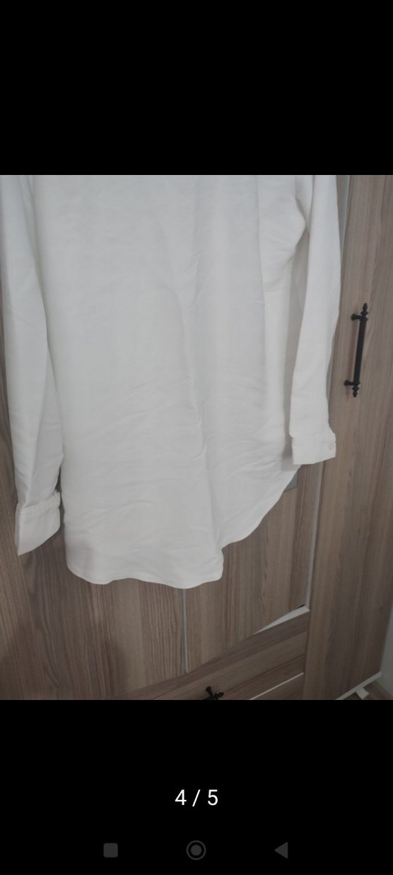 Kadın ekru Uzun Kollu Gömlek - Görsel 3