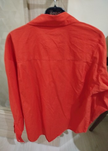 turuncu kadın gömlek - Görsel 4