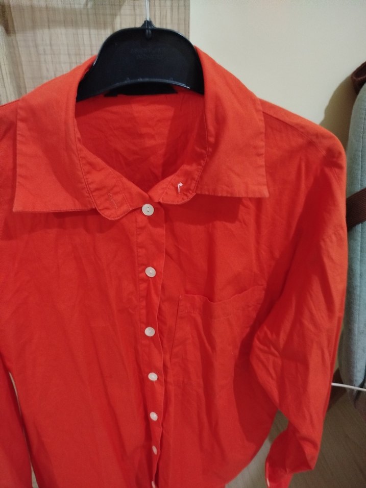 turuncu kadın gömlek - Görsel 2