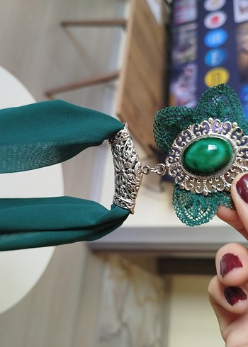 iğne oyası kolye, fular - Görsel 7