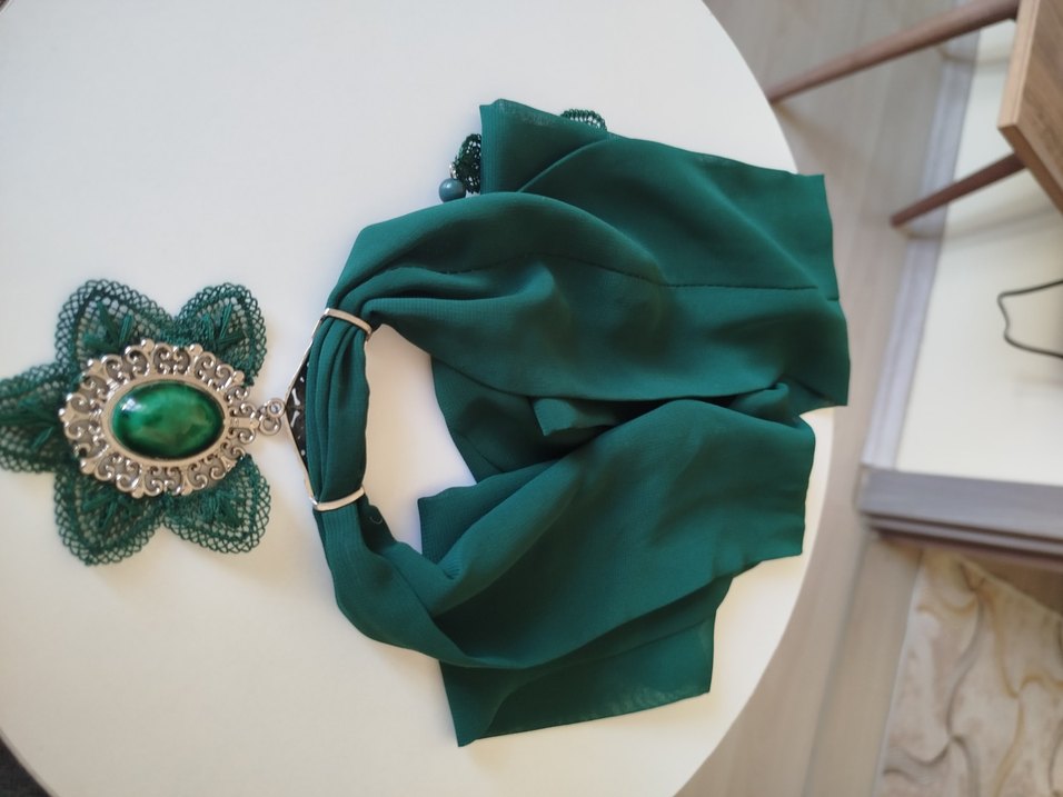 iğne oyası kolye, fular - Görsel 5