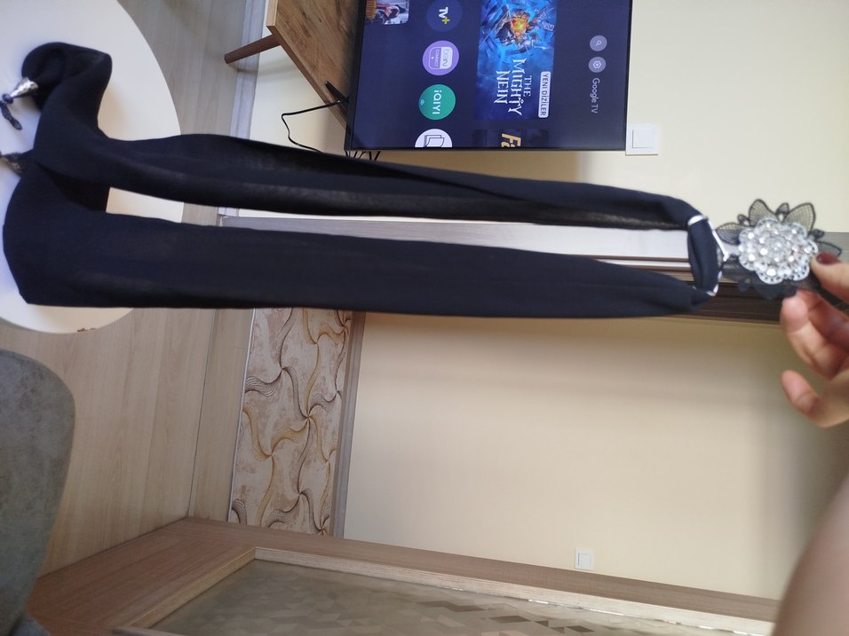 Dantel Detaylı Siyah Gotik Kadın Fular - Görsel 4