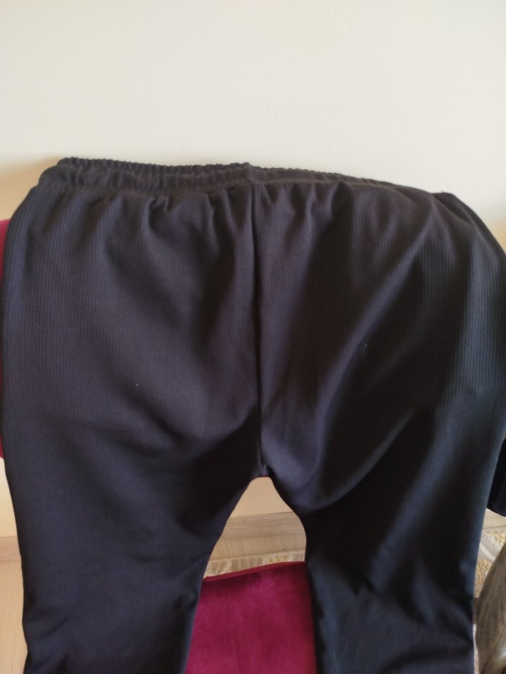 Kadın Siyah Dar Kesim eşofman - Görsel 3