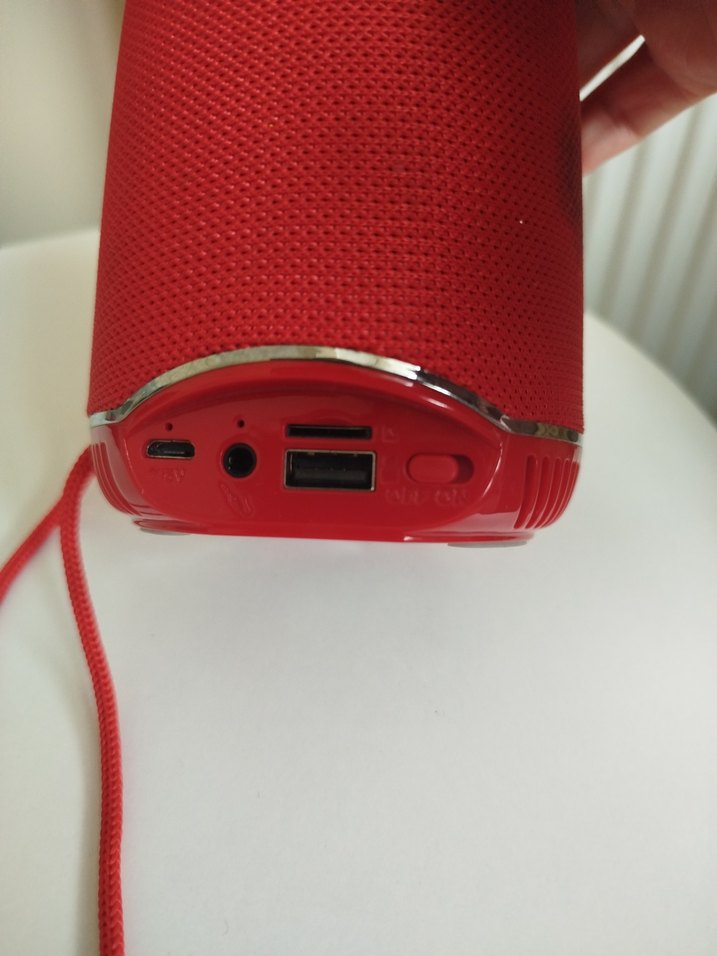 Kırmızı Bluetooth Hoparlör - Görsel 4