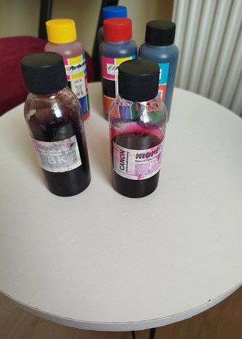 Renkli Yazıcı Mürekkebi Seti Canon E414 yazıcıya uyumlu - Görsel 4