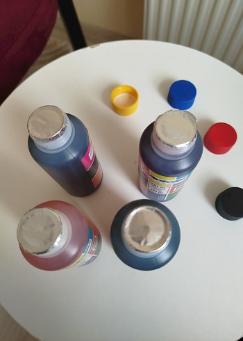 Renkli Yazıcı Mürekkebi Seti Canon E414 yazıcıya uyumlu - Görsel 3