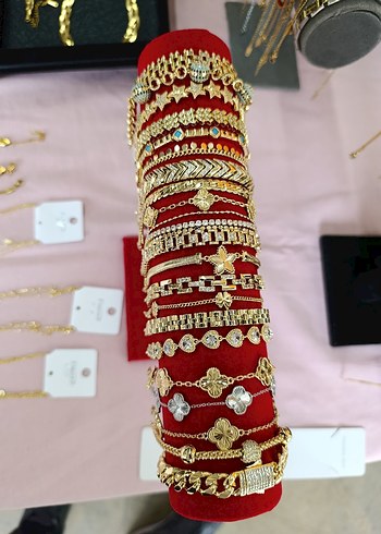 Renkli Boncuklu Gold Kadın Bileklik