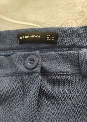 Mavi Pilili Kadın Kumaş Pantolon - Görsel 4