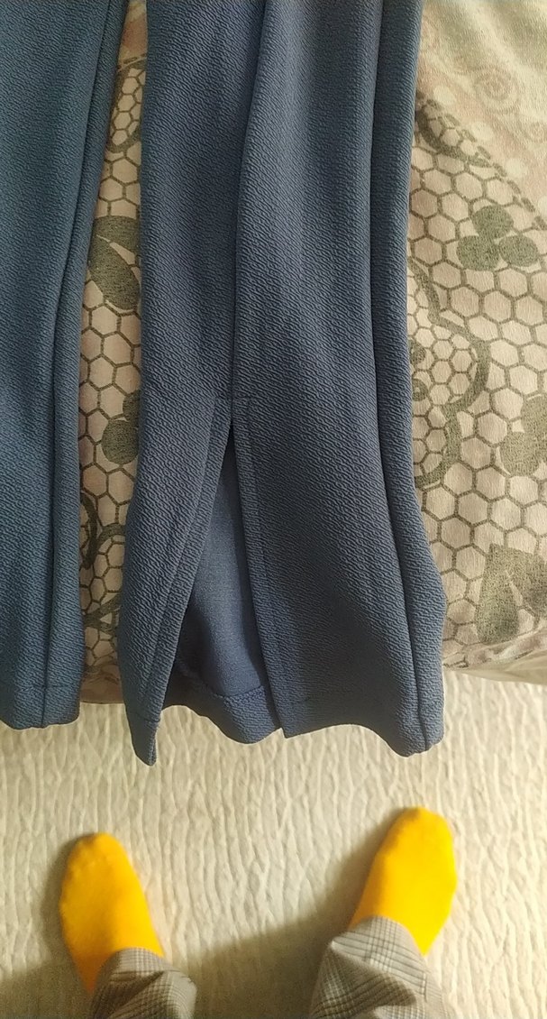 Mavi Pilili Kadın Kumaş Pantolon - Görsel 3