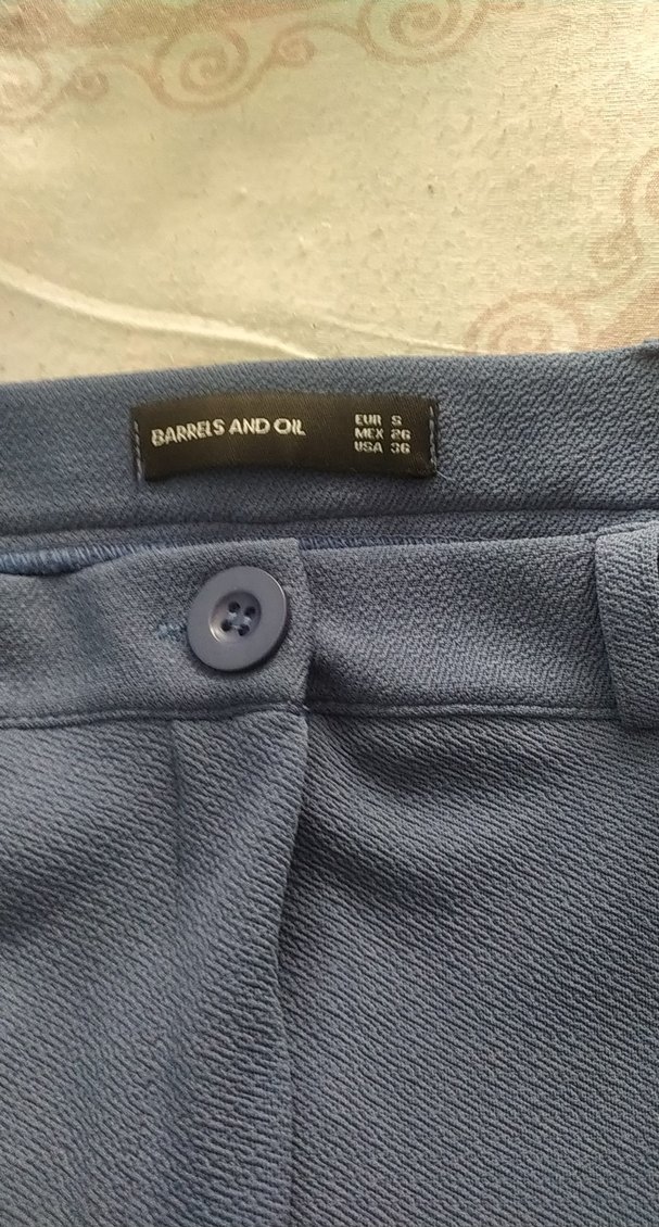 Mavi Pilili Kadın Kumaş Pantolon - Görsel 4