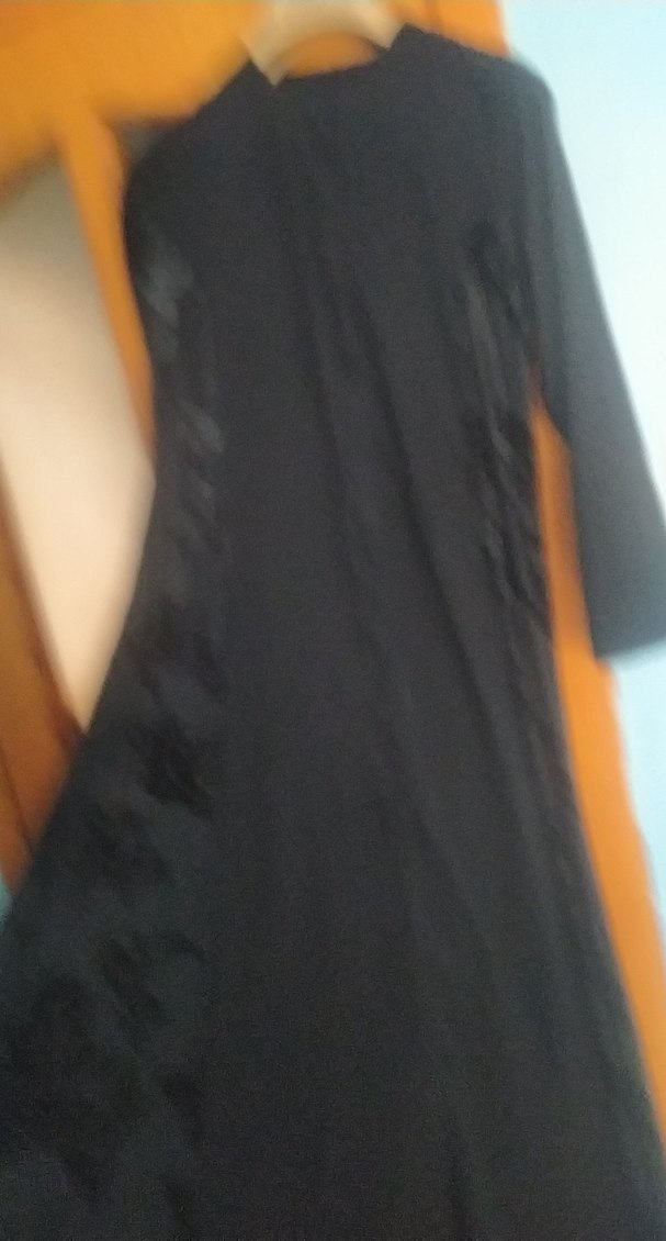 Siyah Uzun Kadın Ofis Kabanı - Görsel 4