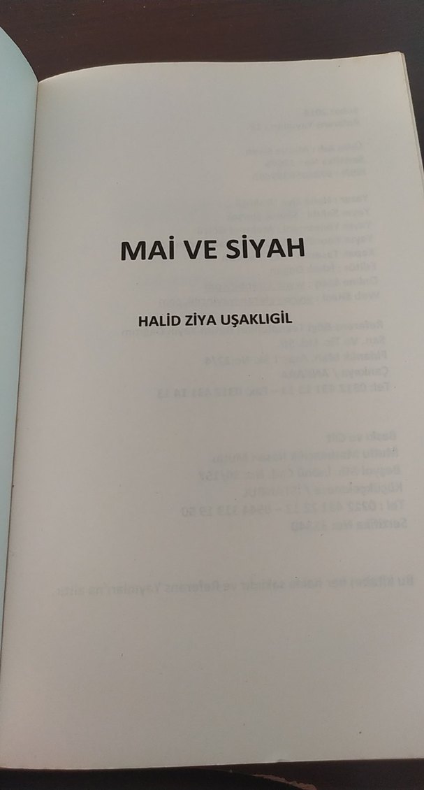 Mai ve Siyah - Halid Ziya Uşaklıgil - Görsel 2