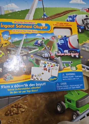 Beden Renk Çocuklar için İnşaat Temalı Puzzle