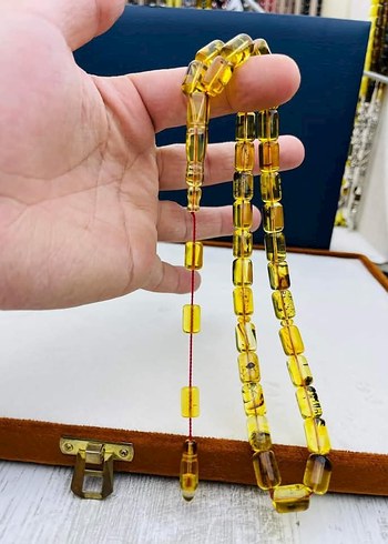 orjinal fosilli damla kehribar tesbih - Görsel 3