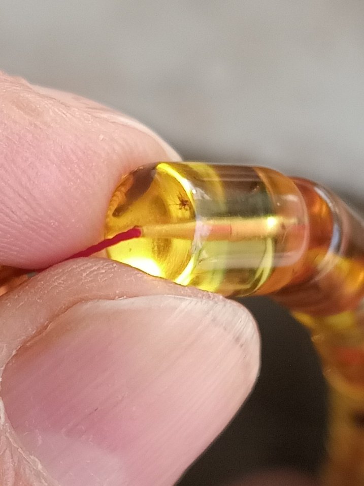 orjinal fosilli damla kehribar tesbih - Görsel 5