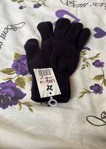 Siyah Örme Kadın erkek uyumlu örme eldiven - Görsel 4