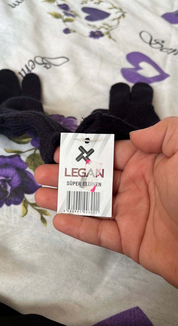 Siyah Örme Kadın erkek uyumlu örme eldiven - Görsel 3