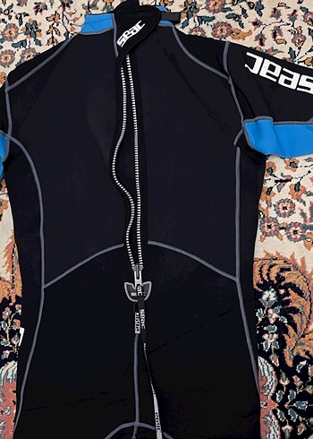 Erkek Lacivert Fermuarlı Uzun Mayo,Dalış elbisesi - Görsel 4