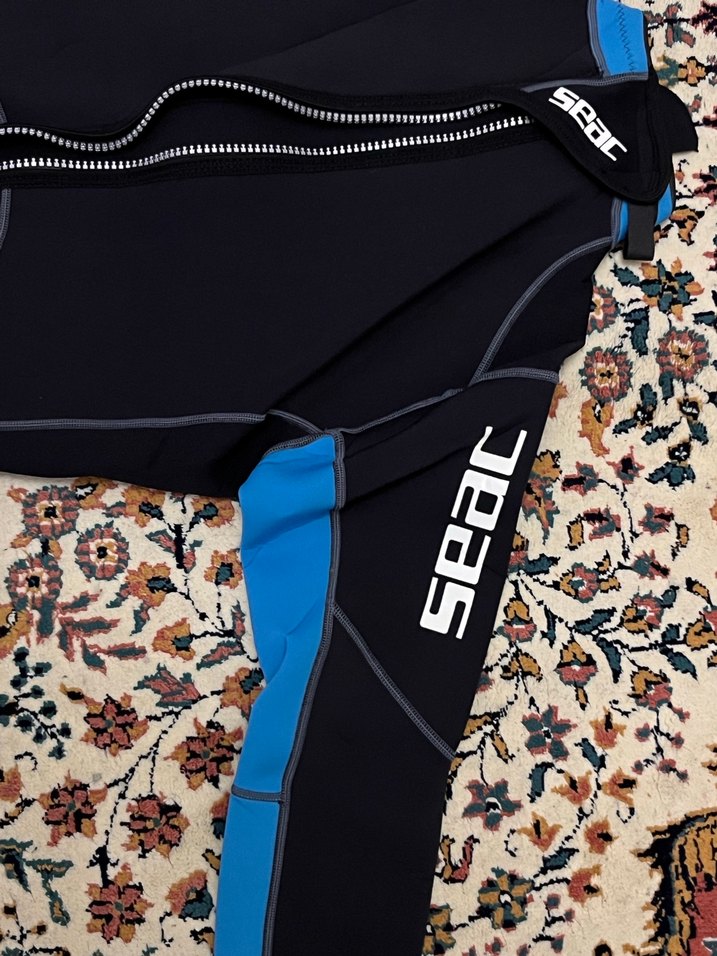 Erkek Lacivert Fermuarlı Uzun Mayo,Dalış elbisesi - Görsel 3