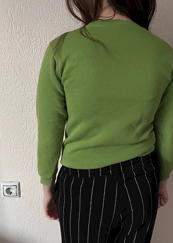 Yeşil Baskılı çocuk  Sweatshirt - Görsel 3