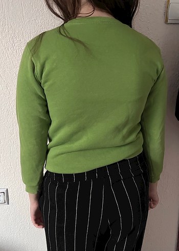 Yeşil Baskılı çocuk  Sweatshirt - Görsel 4