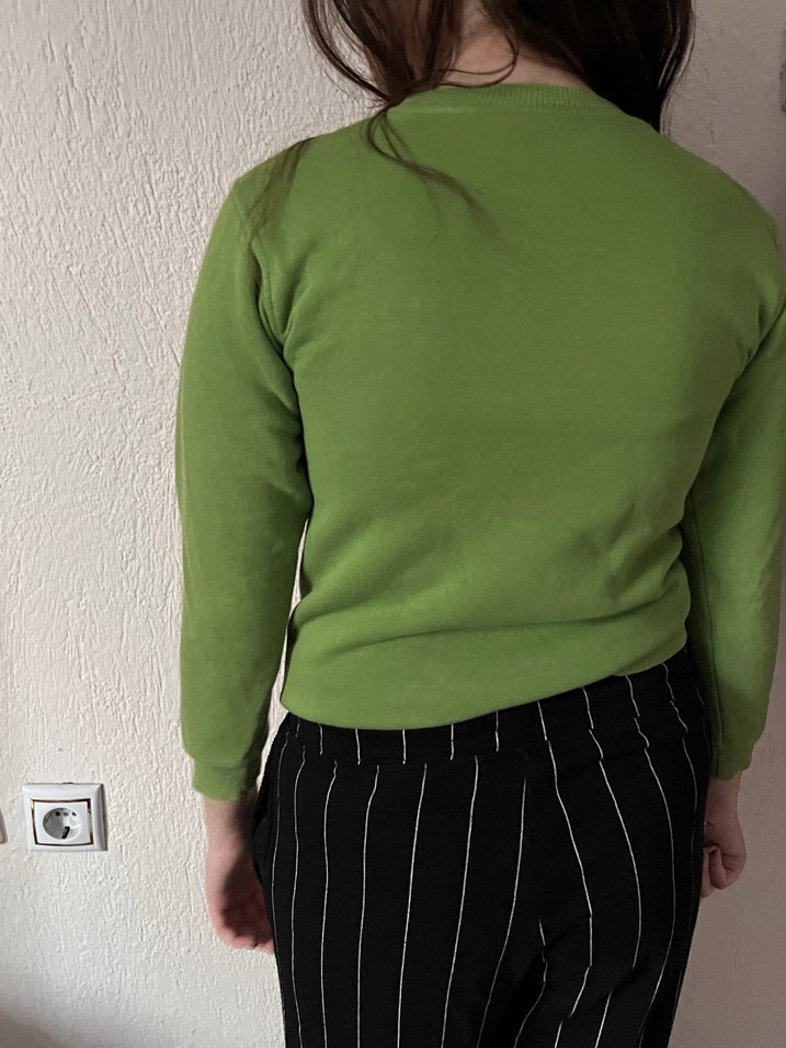 Yeşil Baskılı çocuk  Sweatshirt - Görsel 3