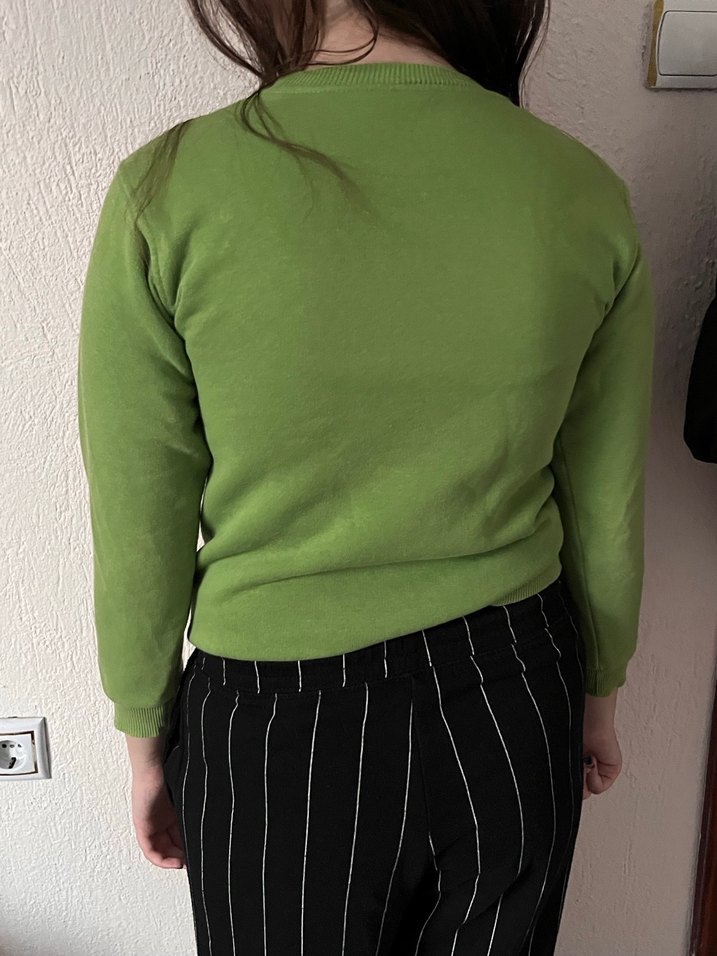 Yeşil Baskılı çocuk  Sweatshirt - Görsel 4