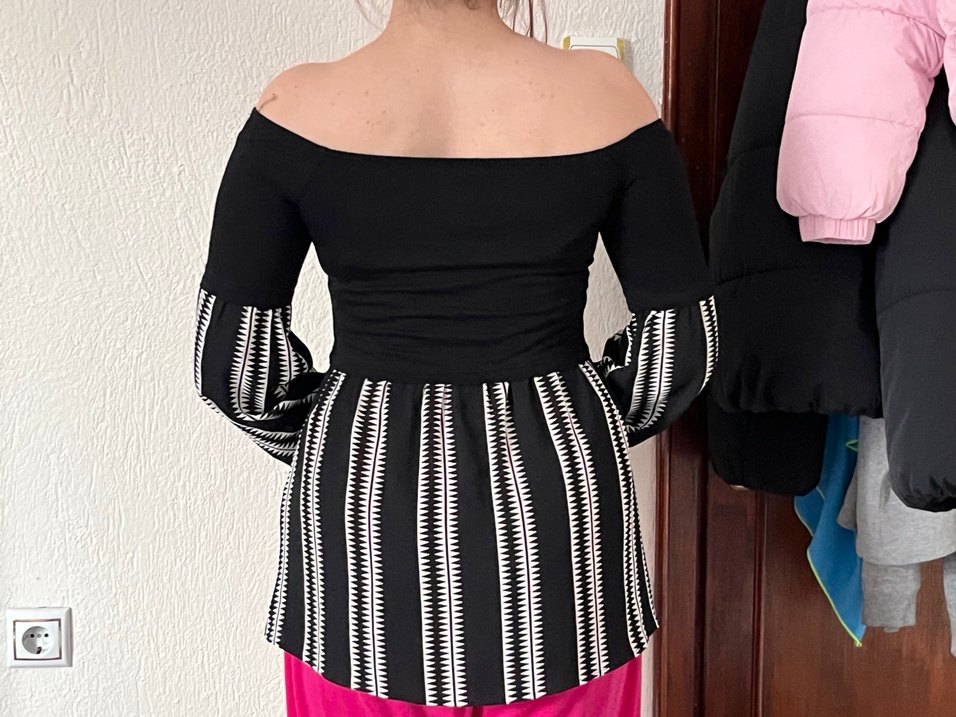 Piliseli Çizgili Vintage bluz (Nadir Bulunur) - Görsel 2