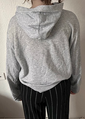Gri Kadın Oversize Sweatshirt H&M - Görsel 3