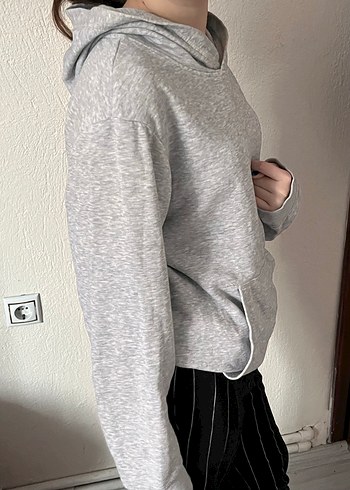 Gri Kadın Oversize Sweatshirt H&M - Görsel 2