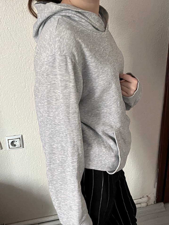 Gri Kadın Oversize Sweatshirt H&M - Görsel 2