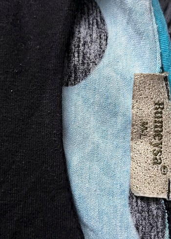 Vintage Mavi Puantiyeli Uzun Kollu Bluz - Görsel 6