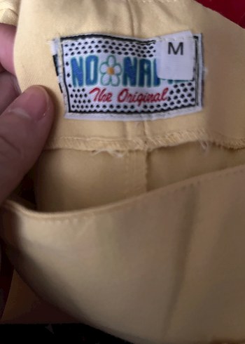 Vintage tereyağ sarısı hafif İspanyol paça kumaş pantolon (Nadir - Görsel 3