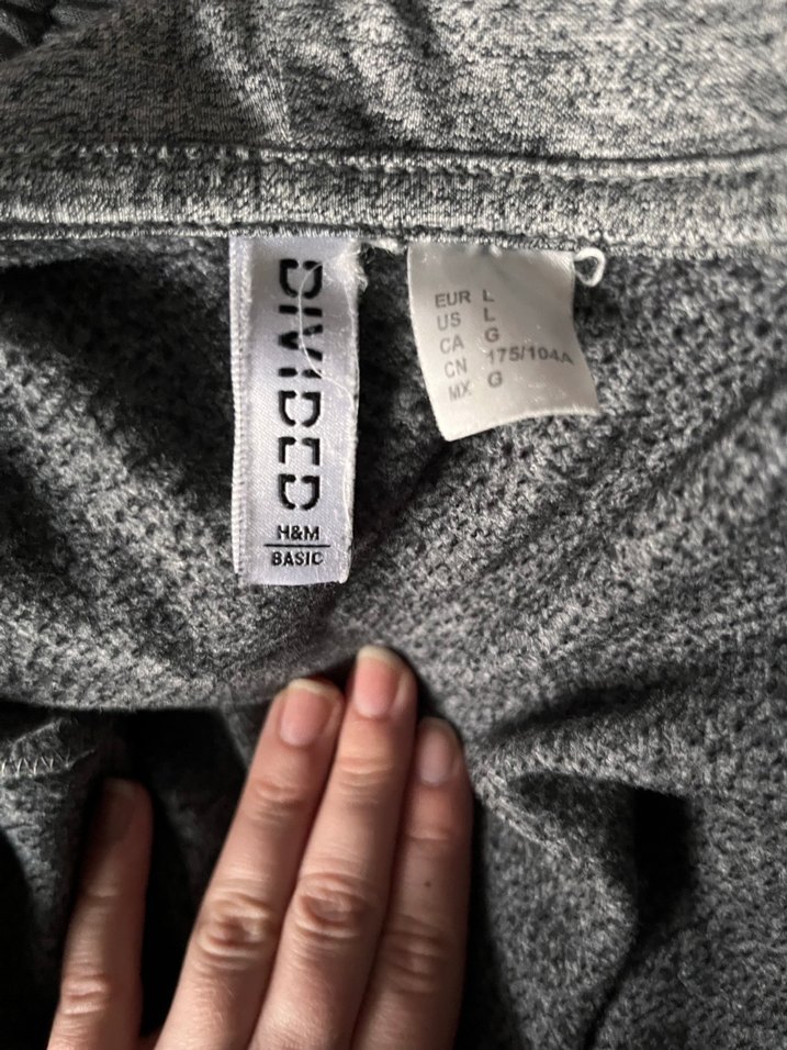 Gri Kapüşonlu Fermuarlı Sweatshirt H&M - Görsel 4