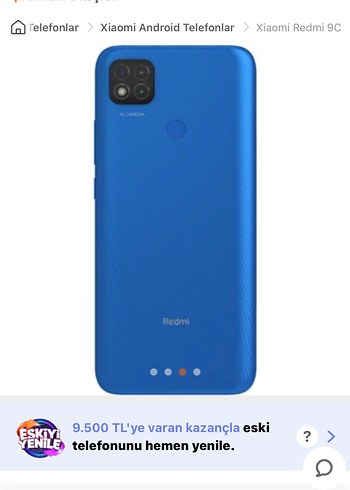 Koyu Mavi Redmi Android Telefon - Görsel 4